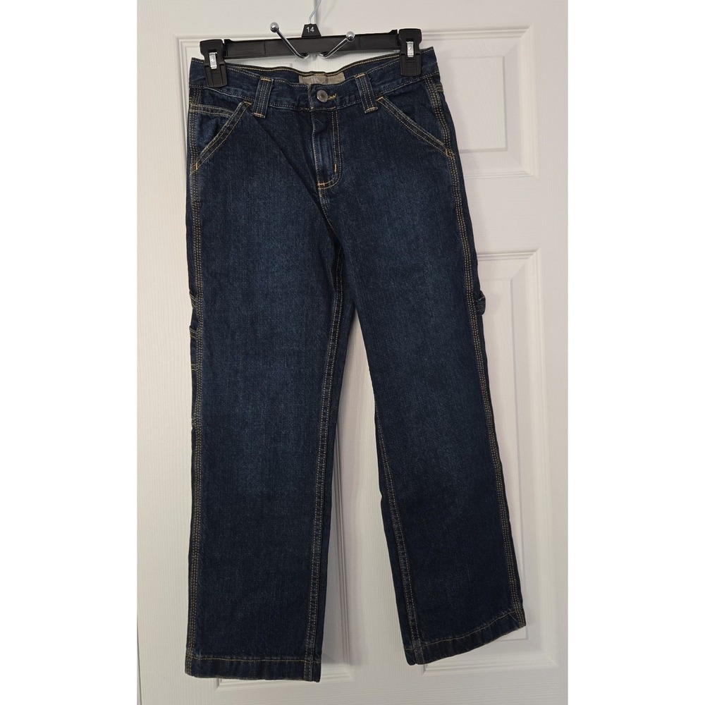 JK Indigo Boys Denim Jeans Cargo Pants Size 10 x 24 1/2.